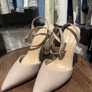 Saks Fifth Avenue Nude Strappy Heels